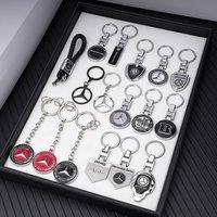 3D Metal/Leather Car Keychain Key Chain Ring For Mercedes-Benz W203 W204 W205 W212 W213 W166 W177 Wheel Tire Air Valve Core Caps