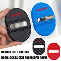 4pcs Car Door Protection Lock Cover Carbon Fiber Patterned For Isuzu D-MAX D MAX Dmax I II WFR VAN NFR ATV TROOPER 4X4 WFR VAN