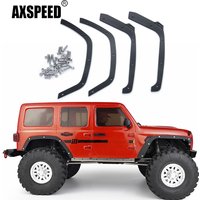 AXSPEED Stainless Wheel Eyebrow Fender Flares for Axial SCX10 III AXI03007 JEEP Wrangler 1/10 RC Crawler Car Shell Body Parts