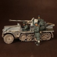 1/35 resin soldier model GK - Military theme (5 figures without tank) unassembled and unpainted DIY kit - 984R