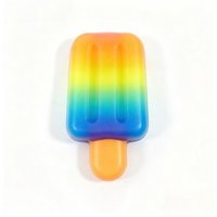 Rainbow Gradient Popsicle Squishy TPR Fidget Toy Stress Relief Squeeze Toy Slow Rebound Cute Ice Pop Sensory Decompression Gift