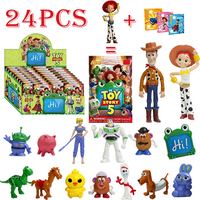 1-24Pcs Toy Story blind box Set New Arrival Woody Jessie Buzz Lightyear Collectible PVC Model Toys With Cards Holiday Gift