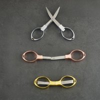 Fishing Shears Foldable Portable Aluminum alloy Smooth Cut PE Line Gold Silver Multifunction Shears Fishing Tool