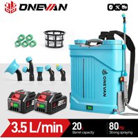 Pulvérisateur électrique ONEVAN 20L, agricole, sans fil, haute capacité, pulvérisateur à dos pour l'irrigation des jardins, outil compatible avec la batterie Makita 18V