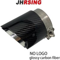 For BMW X5 F15 E70 X6 F16 Exhaust Tip Muffler Pipe Matte Carbon Fiber 86mm Inlet 1pcs silver