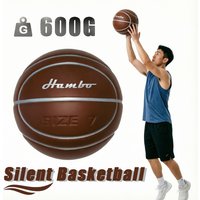 New Silent Basketball 600G-Size 7 for Men, 450G-Size 6 for Women/Teen Quietly Dribble Indoor Foam Airless Basketball SilentTrain