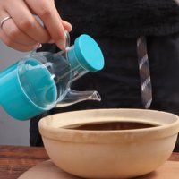 Kitchen Supplies Leakproof Transparent Gravy Boats with Handle Not Fragile Vinegar Bottle Plastic Oil Dispenser Dining Table