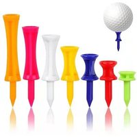 6PCS Professional Golf Tees 30mm-70mm Castle Orange Golfer Accessory Plastic Golf Tees Perfect for Teeing The Ball