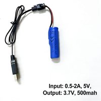 3.7V USB Charging Cable for 500mAh Li-ion Toy Batteries | Input 5V 0.5-2A