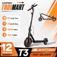 TODIMART T3 Foldable Electric Scooter Adult 30km 250W 8.5" Ultra Light Electric Scooters 36V 7.8Ah Battery E Scooters image 4
