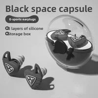 Space Capsule Silicone Earplugs, Silent, Waterproof, Soundproof Earplugs, Sleep Noise Cancelling Earplugs