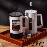 French press coffee maker, 600ML coffee pot, kitchen tools utensils with high-density stainless steel and heat-resistant glass