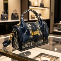 Hong Kong D Home Luxury American Style Single Shoulder Crossbody Bag Women's Embroidery High-End Luxury Brand High Simulation...