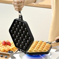 Bubble Waffle Maker Pan Homemade DIY Double Side Baking Plate Egg Waffle Maker for Snack Stand Dessert Cafe Cake Shop Restaurant