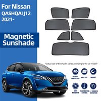 For Nissan QASHQAI J12 2021-2024 Car Magnetic Sunshade Front Windshield Curtain Rear Side Window Mesh Sun Shade Visor