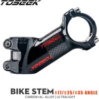 Toseek Stem MTB Carbon + Aluminum Mtb Handlebar Stem Bike Power 31 8mm Bicycle Handlebar Table 10 17 25 35 Degree Stem Bike Part