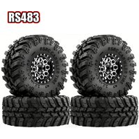 RED SPIDER 2.2 inch Metal Beadlock Wheel Rim Tire Set for 1/10 RC Crawler Car Axial SCX10 Wraith RR10 Capra Traxxas TRX4 YK4082