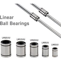 10Pcs LM6UU LM8UU LM10UU LM12UU LM16UU Linear Bushing 8mm CNC Linear Bearings for Rods Rail Linear Shaft CNC 3D Printer Parts