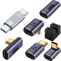 40gbps Pd 100w usb c winkel 90 grad adapter thunderbolt 3 4 usb4 typ c Männlich/Weibliche auf buchse konverter 8k @ 60hz 1PCS