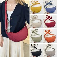High Quality Casual Style Dumpling Bag Solid Color Large Capacity Female Shoulder Bags Nylon Crossbody Bag Travel Shopper