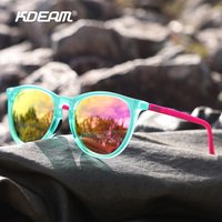 KDEAM Retro Oval Sunglasses Women Polarized Glasses Vinatge Medium Size Soft And Non Slip Nose Pads Paired With Brand logo