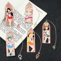 Sailor Moon Metal Bookmark Anime Fans Collectible Gifts Female Readers Bookmark Gifts Office Gifts for Colleagues