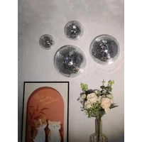 New Wall Disco Ball Mirrored Designs Metallic Home Decor Mirror Ball Decoration for Wedding Disco Ball Semicircle Home Wall Art