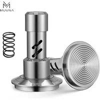 MUVNA 30lbs Coffee Tamper 51/53.35/58.35MM 4 Springs Espresso Tamper,Stainless Steel Thread Base Home Barista Coffee Accessories