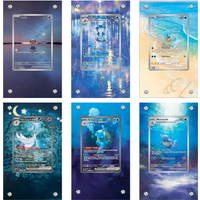 Pokemon PTCG Cards Brick Scarlet Violet 151 Wartortle Blastoise Cleffa Poliwhirl DIY Anime Game Expand Acrylic Protective Case