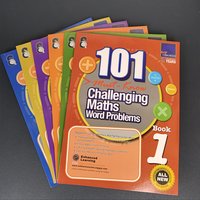 1 book 101 Challenging Maths Word Problems Books Singapore Primary School Grade 1-6 Math Practice in English Book