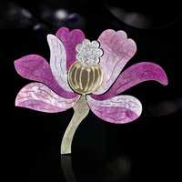 Stylish Acrylic Flower Brooches for Women Unisex Fashion Plant Pins Keychain Event Party New Gifts Jewelry Decoration Accessory