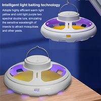 Flea Traps with 5 Sticky Pads USB Rechargeable Hanging Flea Light Traps Multifunctional Pest Control Killer for Bugs Moths Gnats