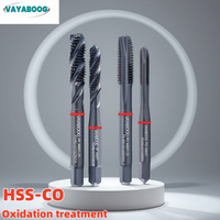 1PCS HSS-CO Red Ring JIS Standard With OX Spiral Fluted Tap Spiral Pointed Tap M2M3M4M5M6M7M8M9M10M11M12