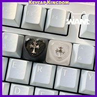Original Heart Chrome Hearts Gothic Cross Frosted Translucent Keycaps Magnetic Switch Mechanical Keyboard Resin Artisan Keycaps
