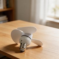 E27 Screw Base Ceiling Fan 14CM Brushless Motor Quiet Air Cooler For Home Bedroom Living Room Indoor AC85-265V White