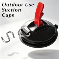 Vacuum Suction Cup Anchor 1/2/3pcs with Securing Hooks Heavy Duty Multi-Function Car Camping Accessories for Home Outdoor Use
