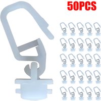 25/50PCS Curtains Hooks For VOLVO MAN IVECO Hanging Hooks Ring Window Plastic Curtain Hook For Home Office Car Accessories