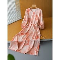 New Simple Silk Elastic Double Qiao High end Light Luxury Slimming Dress LY9113