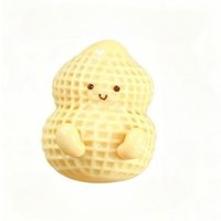 Kawaii Smiley Peanut Soft TPR Squeeze Toy Stress Relief Fidget Decompression Gift For Kids Desktop Party