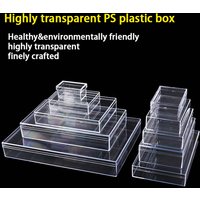 1-6Pcs Transparent Plastic Box Rectangular With Lid Small Display Box Storage and Organizing Box Specimen Collection Packaging