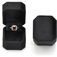TAIMY Mini Black Velvet Ring Box Personalized Jewelry Case Custom Logo Marry Me Ring Box Marry Engagement Ring Box Jewelry Case