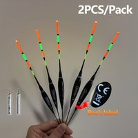 Bite Float 2-pack fishing electronic float with thickened top for high visibility, suitable for European carp fishing at night