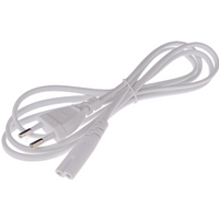 White 2p Prong EU Plug Cord Extension Cable Lamp Power Supply European Figure 8 Power Cord For Led Lighting USB Charger 1.5m