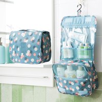 Portable Waterproof Toiletry Bag with Hook, Multifunctional Makeup Organizer for Women Travel Use
