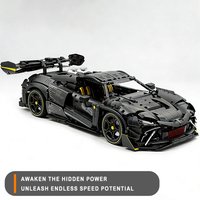 Technical 1:8 Scale FA Sports Car Building Blocks 3729PCS Big Size Difficult Assembly Toy Room Decor Christmas Gift For Adults