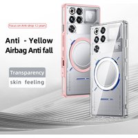 Translucent Shockproof Armor Case For ZTE Nubia RedMagic 11 Pro Plus Matte TPU Frame Magnetic Hard Plastic Phone Back Cover