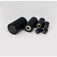 POM Bearing Roller Rubber Sleeve Pulley Bearing Wheels Mute Conveyor Belt Rubber Double Bearing PE Nylon Pulley 28mm 32mm