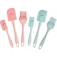 3PCS/Set Cream Scraper DIY Bread Cake Butter Spatula Mixer Oil Brush Kitchen Baking Tool Silicone Spatula Non-stick Kitchen