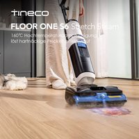 Tineco FLOOR ONE S6 Stretch Steam Wet Dry vacuum cleaner, 160 °C Tineco Boost Steam Anti-entangling Design Flash Dry Self-cleaning Steam cleaner with Cable for Dried Staining and Joints