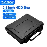 ORICO 3.5 Inch HDD Protection Box Hard Disk Hard Drive Case Box with Water-proof Shock-proof Dust-proof Safety Lock Snap Design